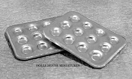 Two Baking Trays, Dolls House Miniature 1:12th Scale, Kitchen, Cooking