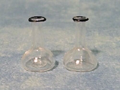 Pair of Chemist's Flasks Dolls House Miniature Lab Chemistry Biology Toys