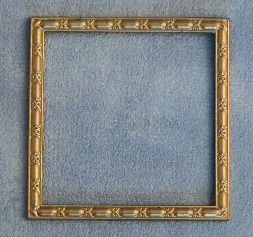 Large Metal Picture Frame 8cm by 8cm, Dolls House Miniature, Wall Decor