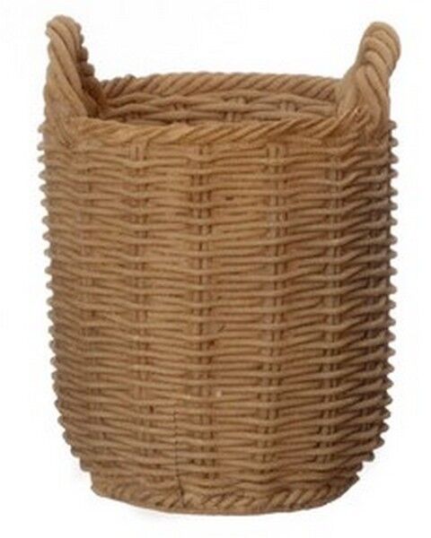 25mm Diameter Round Cross Weave Basket Resin, Dolls House Miniature. 1:12 Scale