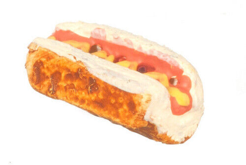 Hot Dog, Dolls House Miniature Foods, Accessory Fast Food, Hotdog