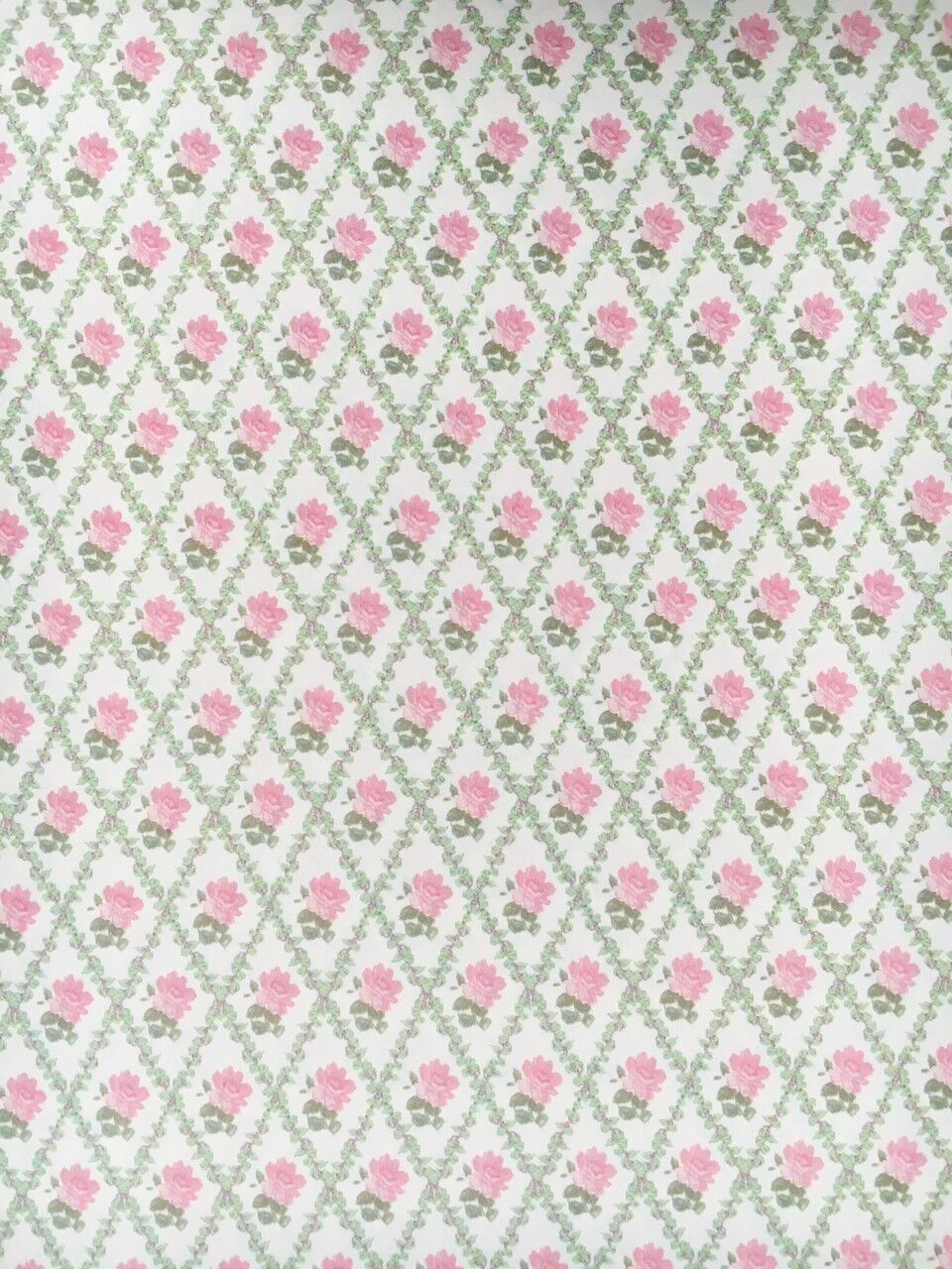 3 Sheets of Rachael Pink & Cream Wallpaper for a Dolls House, Miniature, Decor