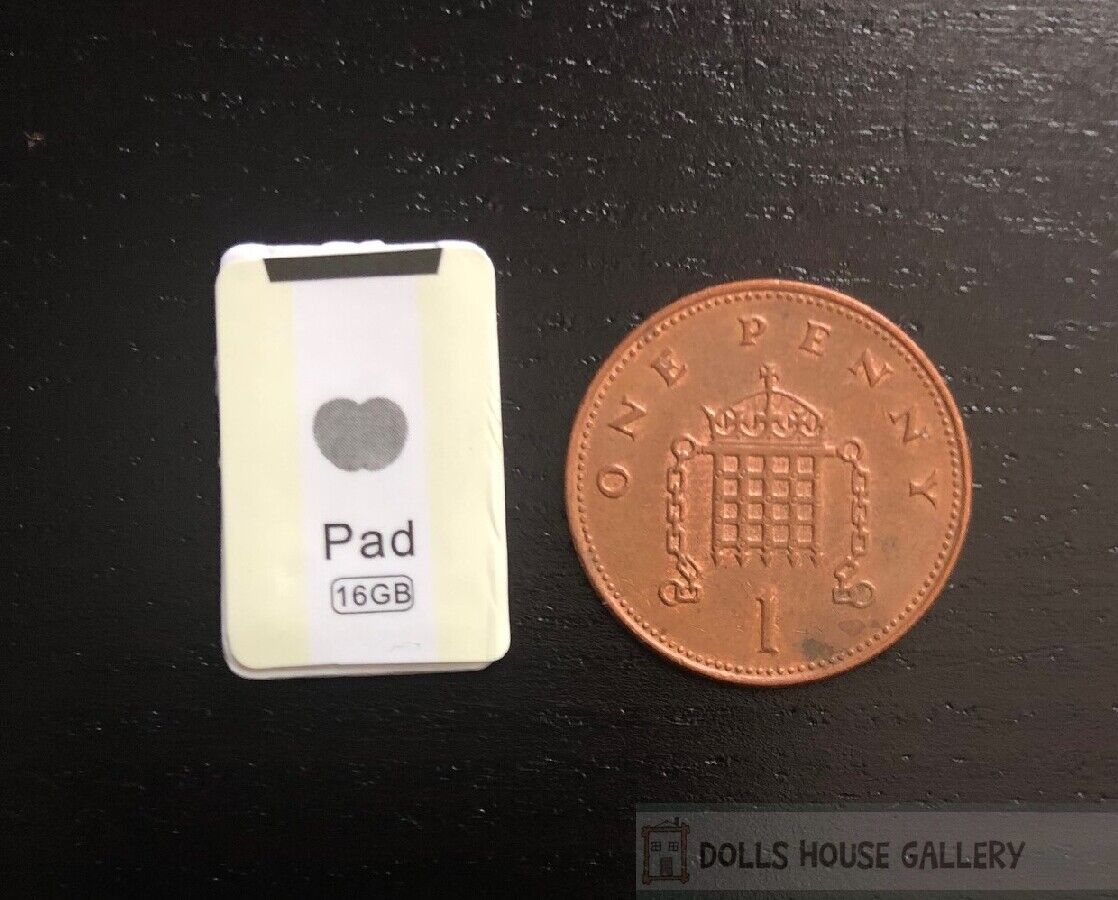 Smart Pad In White, Dolls House, Miniature 1.12th Scale, Miniature Accessory