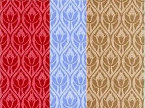 Miniature 3 Sheet of Bayswater Wallpaper , Dolls House Miniatures, DIY, Paper