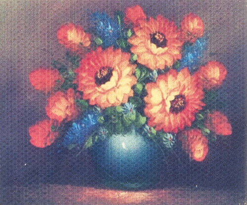 Tableau on Canvas/Flowers, Doll House Miniature,Wall Decor Picture
