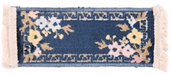 Peking Blue Rug Made In Belgium, Dolls House Miniature, Soft Furnishing,
