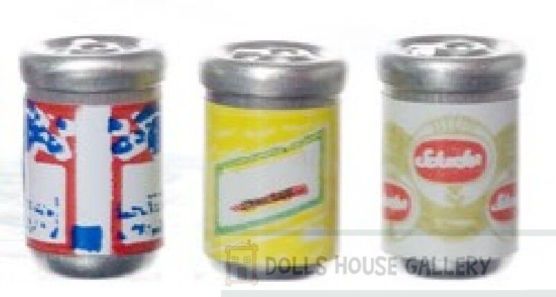 3 Beer Cans, Dolls House Miniature, Miniatures