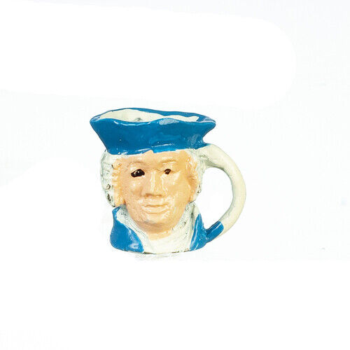 Blue Toby Die Cast Mug, Dolls House Miniature Cup