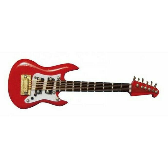 Red Washburn Guitar & Hard Case 1.12 Scale Miniature Music Room