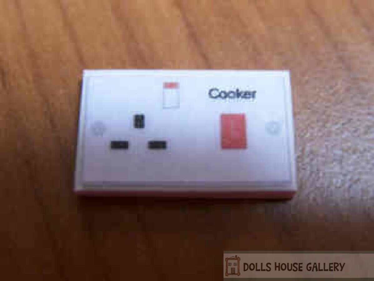 Cooker Wall Switch, Dolls House Miniature, Room Accessory Kitchen