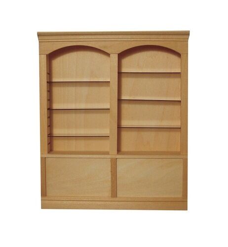 Double Shelving Cupboard, Miniature Dolls House Furniture, Removable Shelf's