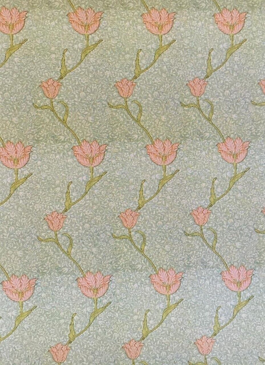 Wallpaper Garden Tulip William Morris Design, Dolls House Miniature