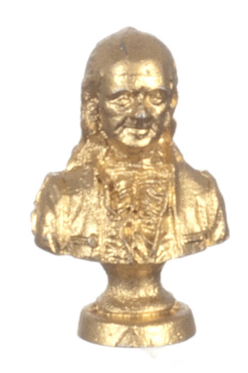 Benjamin Franklin Bust Ornament, Dolls House Miniature
