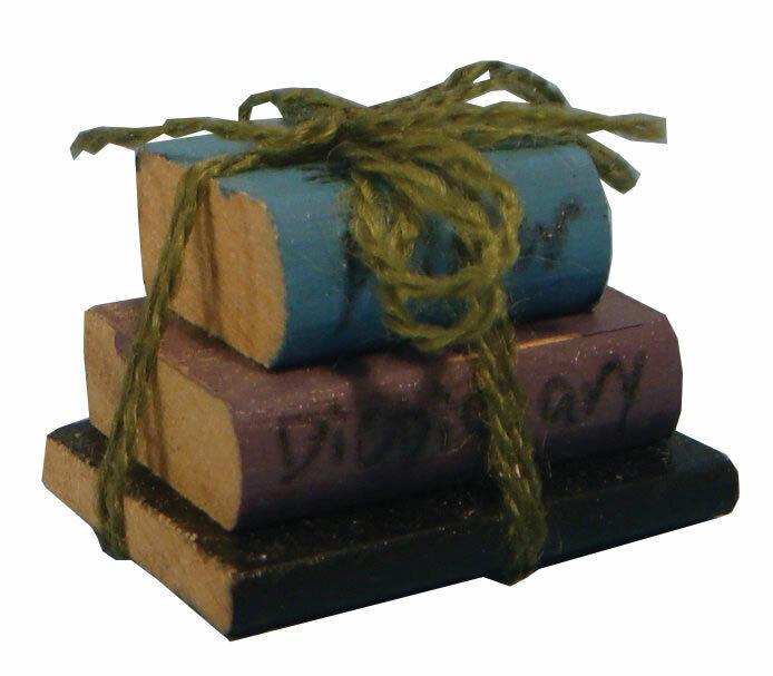 Books Tied, Dolls House Miniatures, Study, Library, Miniature