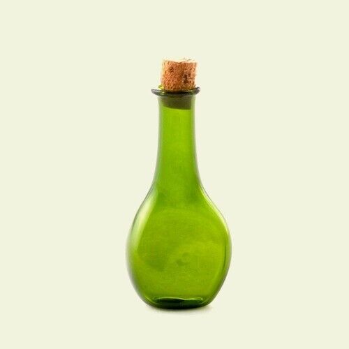 Green Corked Glass Bottle, Dolls House Miniature