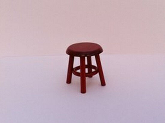 Mahogany Stool, Dolls House Miniature. Doll house furniture Seating 1/12 H-37mm