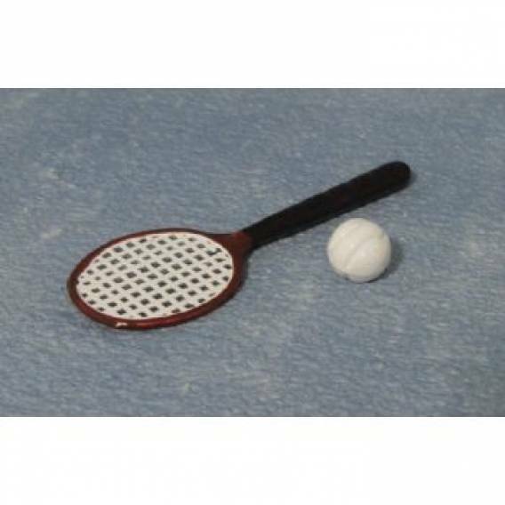Tennis Racket Set, Dolls House 1.12 Scale Miniature Sports Set