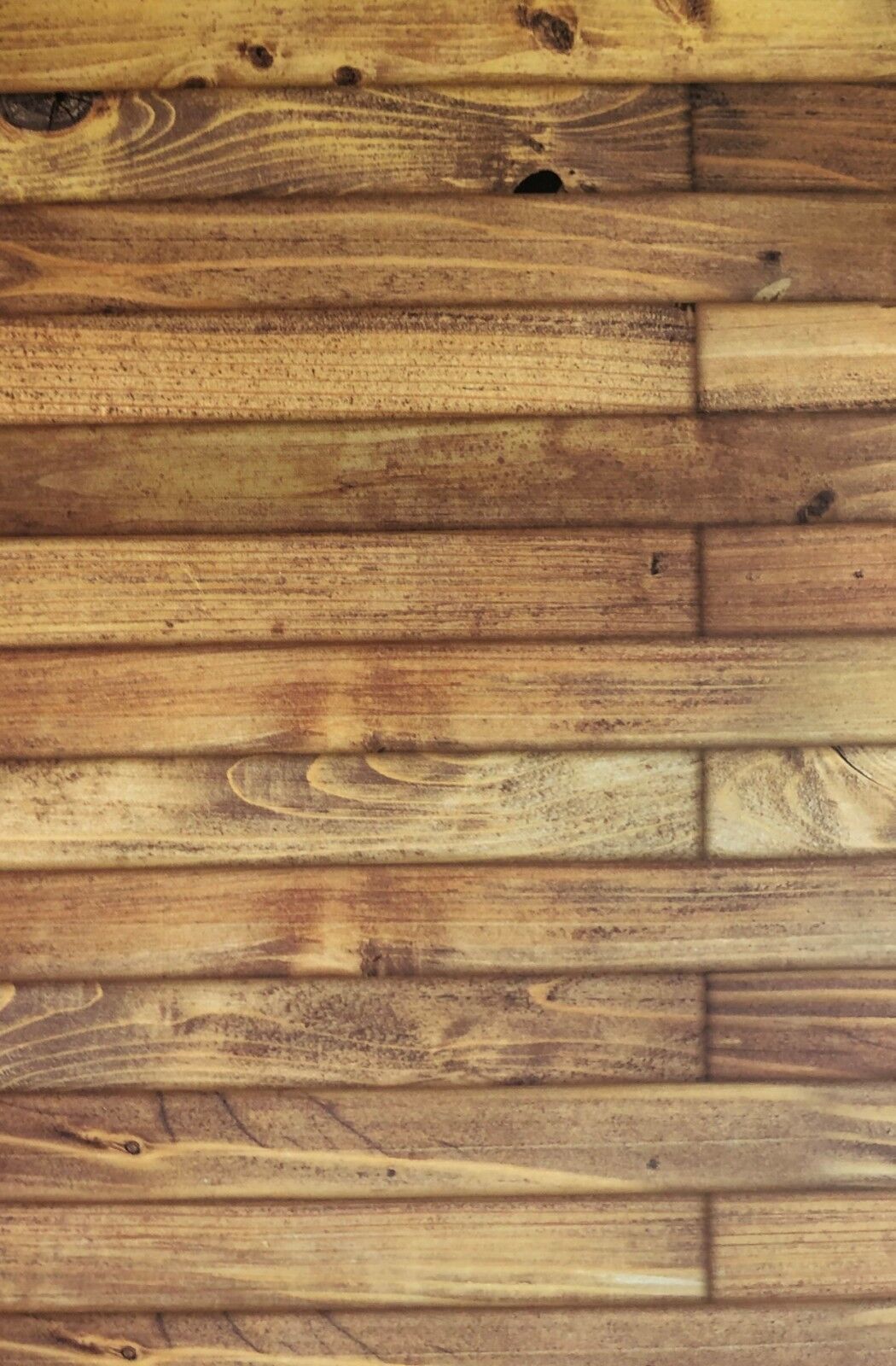 Light Pine Old Floorboards Card, Dolls House Miniature