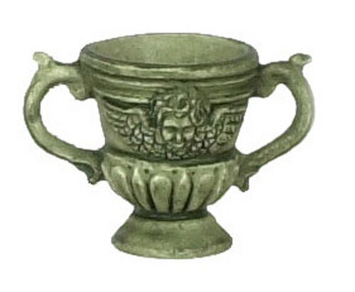Green Urn, Dolls House Miniature 1.12 Scale Garden Accessory Outdoor Miniatures