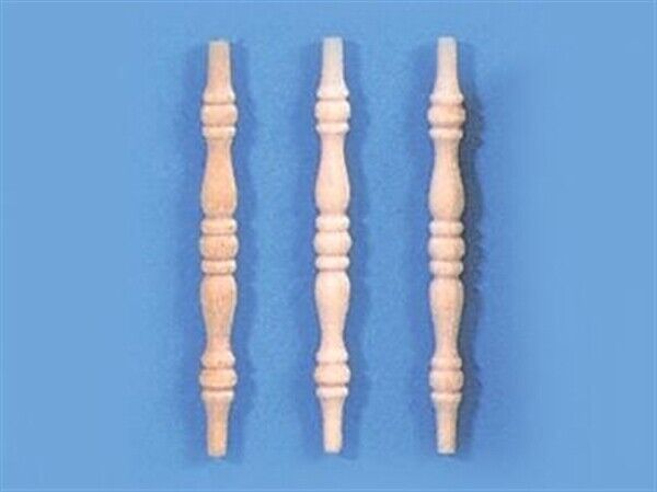Small Spindles Pack Of 12, Dolls House Miniature, Stairs DIY Accessory