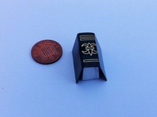 Two Thick Black Books, Stationery for a Dolls House Miniature Book Library Study