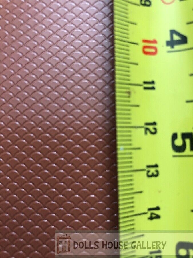 Roof Tile Red 4mm Scalloped Shell Type , Railways 00 Gauge, Trains