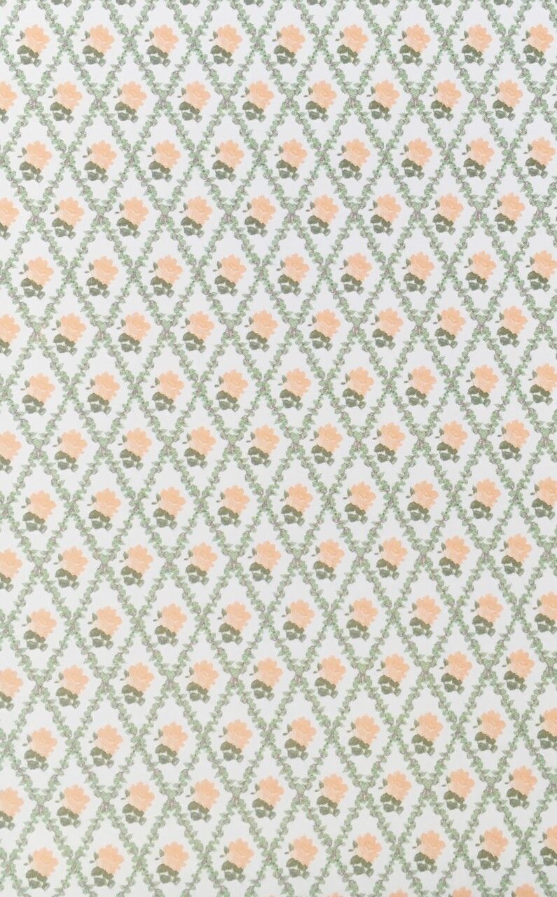 3 Sheets of Rachael Peach & White Wallpaper, Dolls House Miniature 1.12 Scale