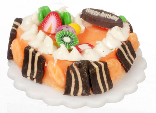 Dolls House Heart Cake, Miniatures, Food, Sweets Cakes, 1.12 Scale