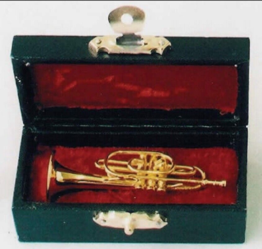 Cornet With Hardcase, Doll House , 1.12th Scale, Musical Instrument