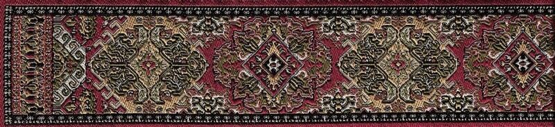 Turkish Stair Carpet Red Design E, Dolls House Miniature Flooring Rug Carpet