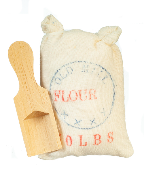 Flour Sack & Scoop, Dolls House Miniature 1/12 Scale