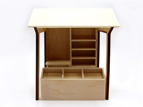 Small Market Stall Kit, Dolls House Miniatures, Outdoor Market Stall, Wood.