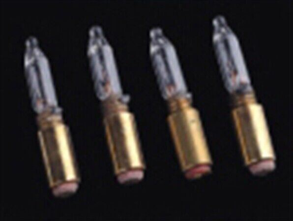 Four Candle Bulbs 3mm Screw, Dolls House Miniature Lighting 12 Volt