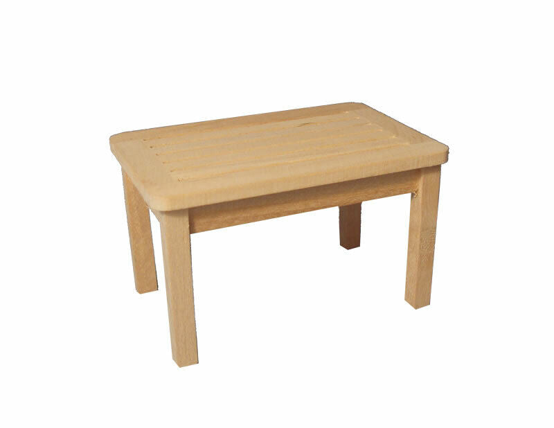 Bare Wood Garden Patio Table, Dolls House Miniature, Furniture Garden