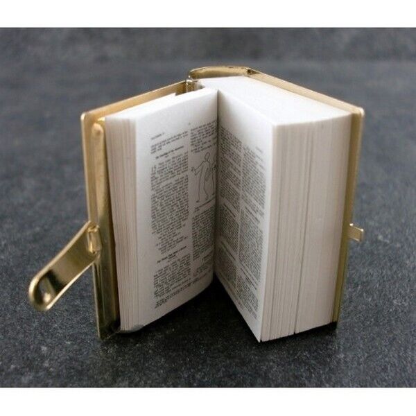 Printed Bible, Dolls House Miniature 1.12 Scale Church Book, Religion