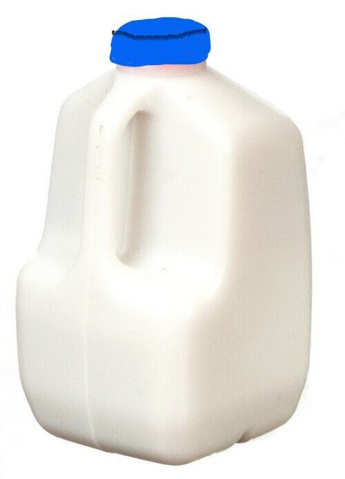 Carton Of Blue Lid Milk, Dolls House Miniatures Kitchen Accessory
