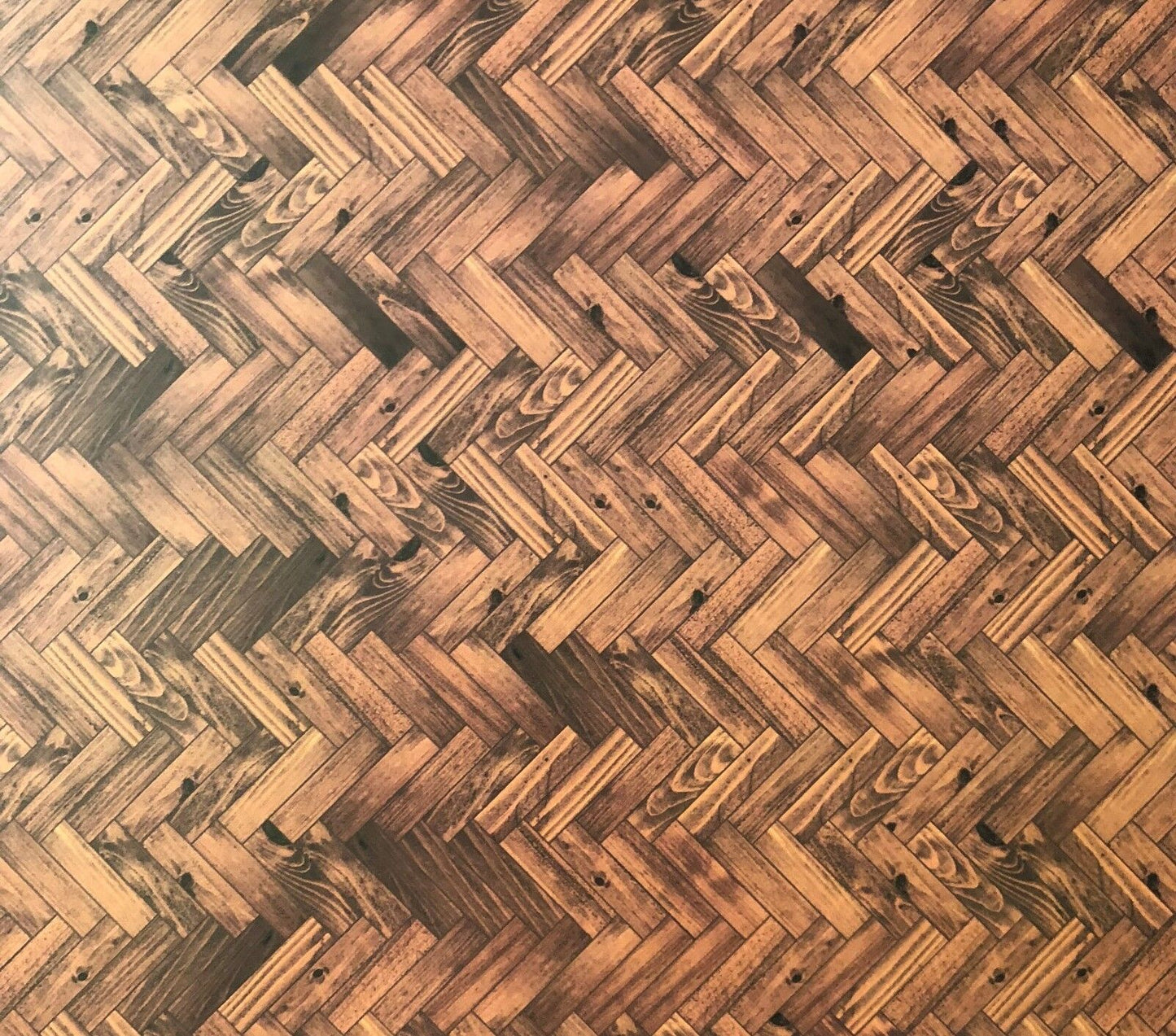 A3 Dark Parquet Flooring Card, Dolls House Miniature, Floor