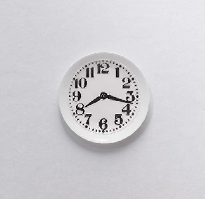 Modern White Wall Clock, Dolls House Miniature Home Decor