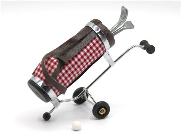 Golf Trolley Bag Dolls House Miniature Sports Accessories 1:12 Scale