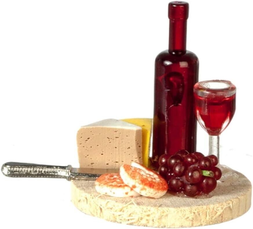 Wine & Cheese Board, Doll House Miniatures 1.12th Scale