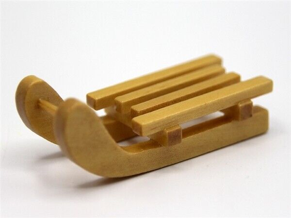 Small Wood Sledge / Sleigh, Dolls House Miniature, 1.12 Scale Christmas