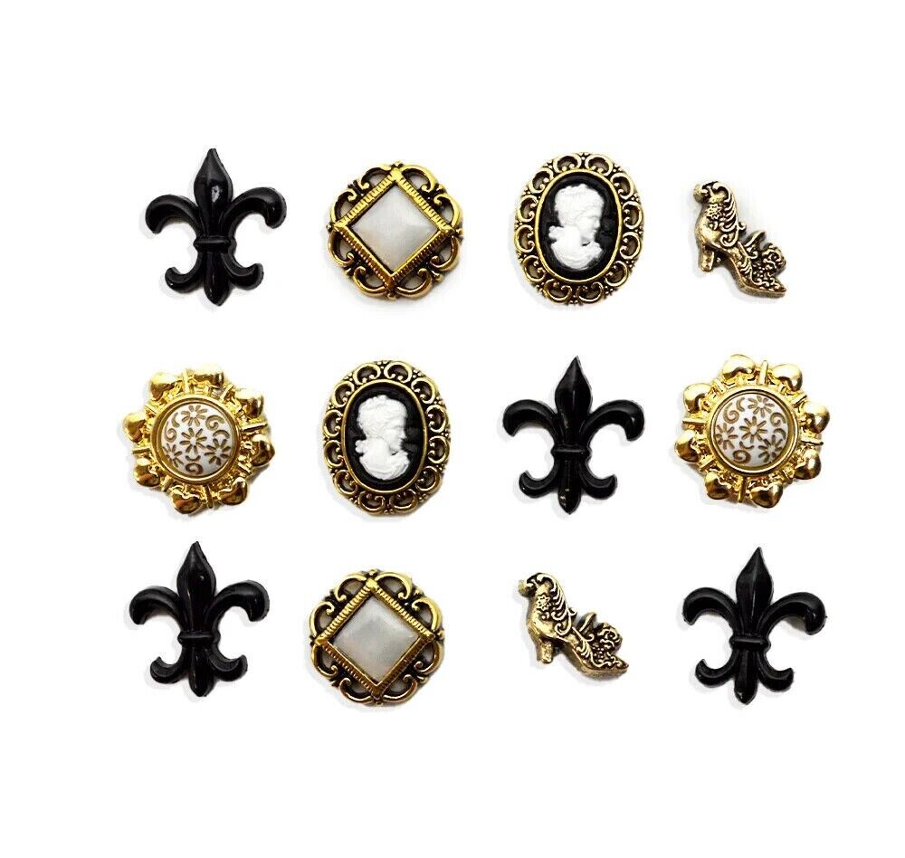 Dress it Up Victorian Minatures Embellishment Novelty Buttons 101 Craft, Sewing