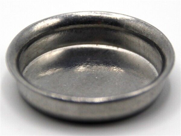 Metal Shallow Bowl, Dolls House Miniature, Kitchen Utensil or Pets Water Bowl