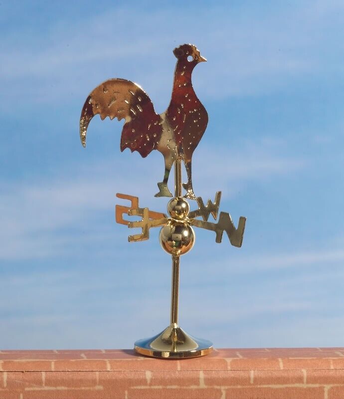 Cockerel Weathervane, Dolls House Miniature, Roof Outdoor