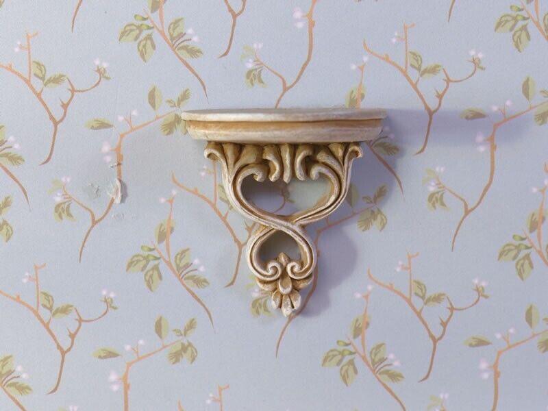 Two Decorative Corbel Shelves, Dolls House Miniature, Wall Decor