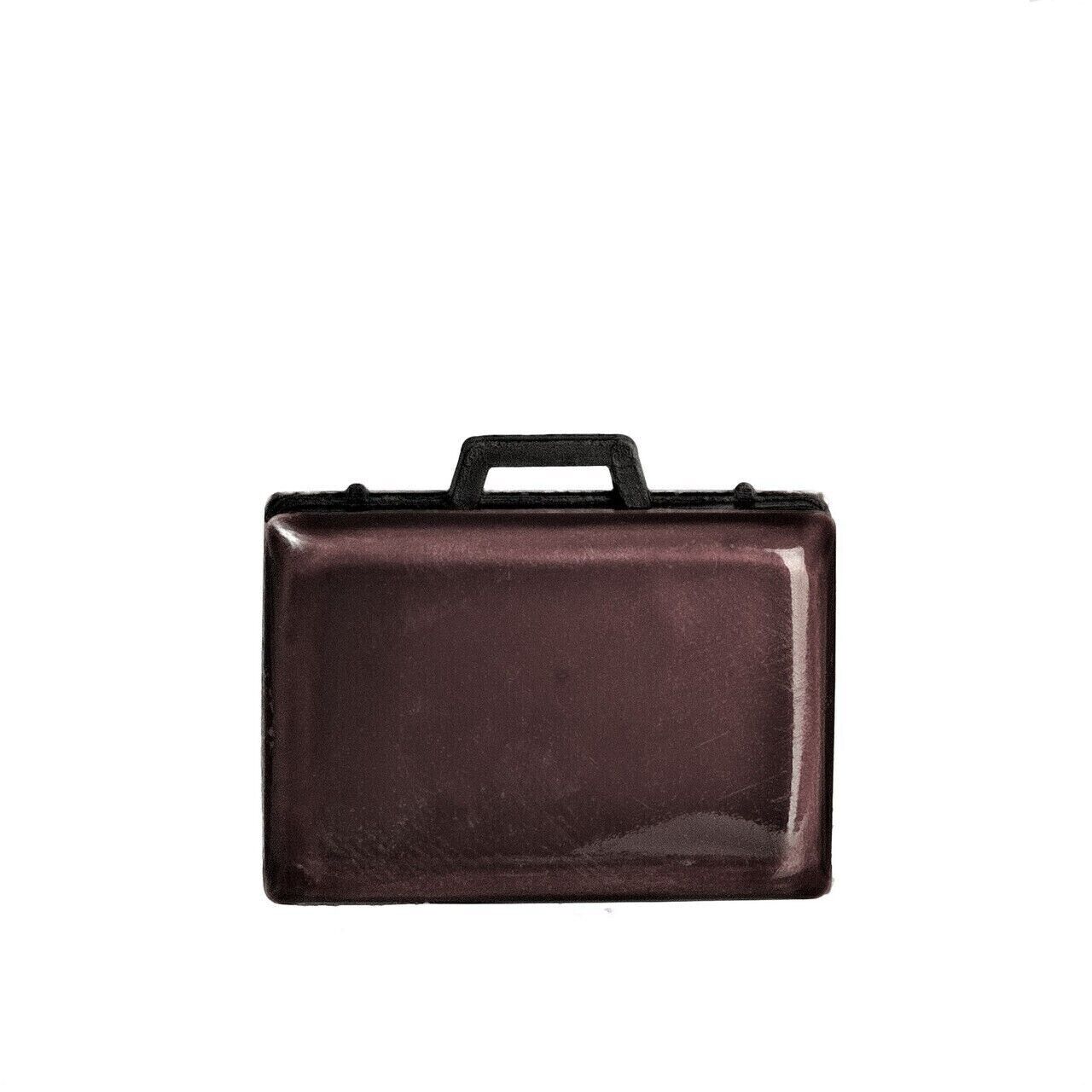 Brown Briefcase, Dolls House Miniature, Business Study 1.12 Scale