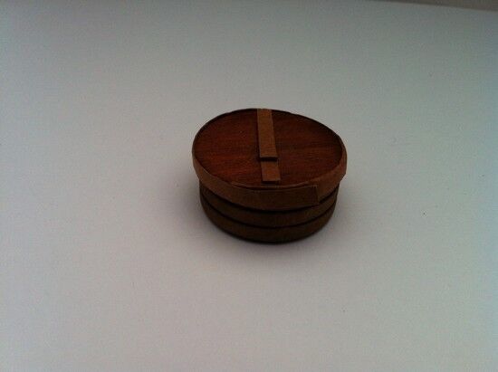 Box of Reels, Sewing Room. Dolls House Miniature, 1.12th Scale