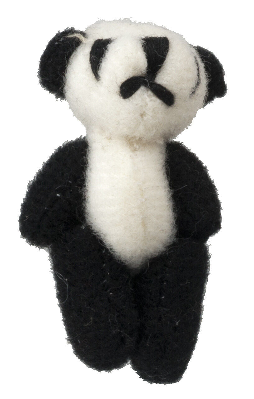 Panda Bear Teddy Bear, Dolls House Miniature, Nursery 1.12 Scale 40mm Tall