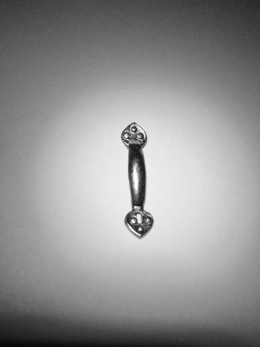 Grey / Black Metal Door Handle, Dolls House Fixtures & Fittings, Miniature.