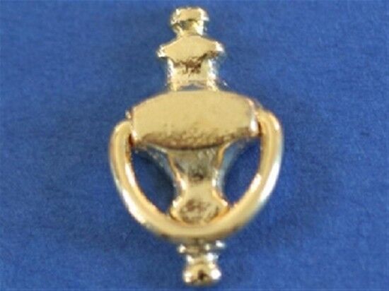 Gold Door Knocker, Dolls House Miniature 1.12th Scale Door Accessory. DIY